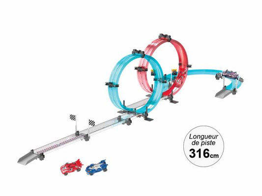 Circuit de course pour voitures à friction - Longueur de piste 316 cm