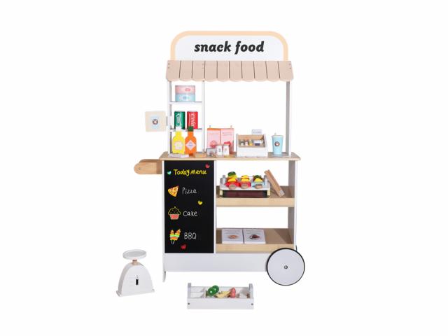 Chariot de snacking en bois