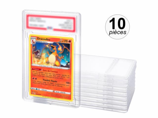 Lot de 10 étuis format PSA pour cartes de collection
