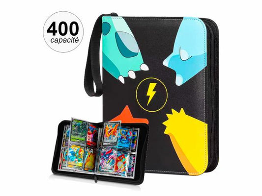 Portfolio classeur pour cartes Pokémon - 400 emplacements - Coloris Noir