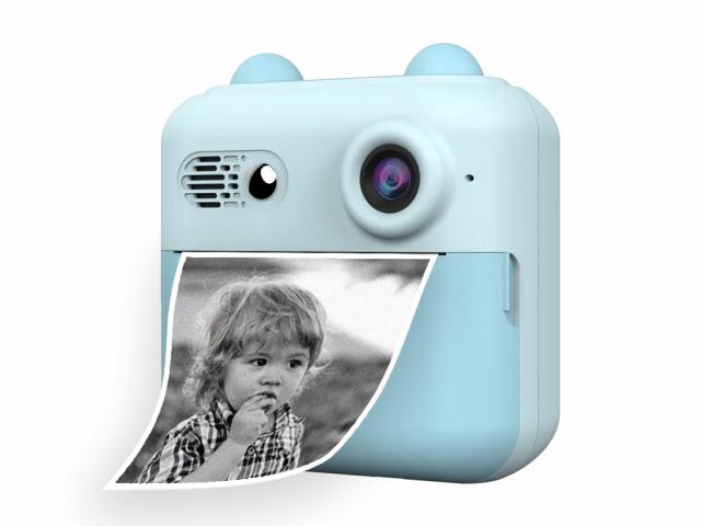 Appareil photo numérique enfant avec impression instantanée - Coloris Bleu