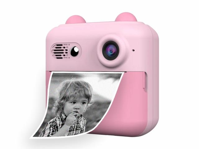 Appareil photo numérique enfant avec impression instantanée - Coloris Rose