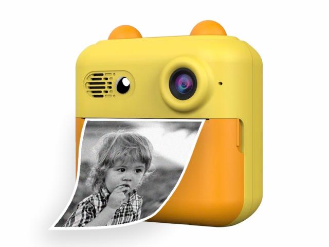 Appareil photo numérique enfant avec impression instantanée - Coloris Jaune