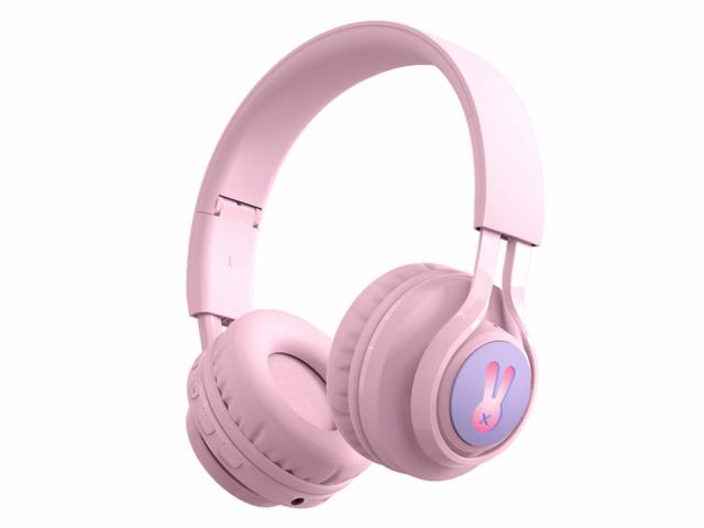 Casque audio Bluetooth rétroéclairé - Modèle RabbiX - Rose