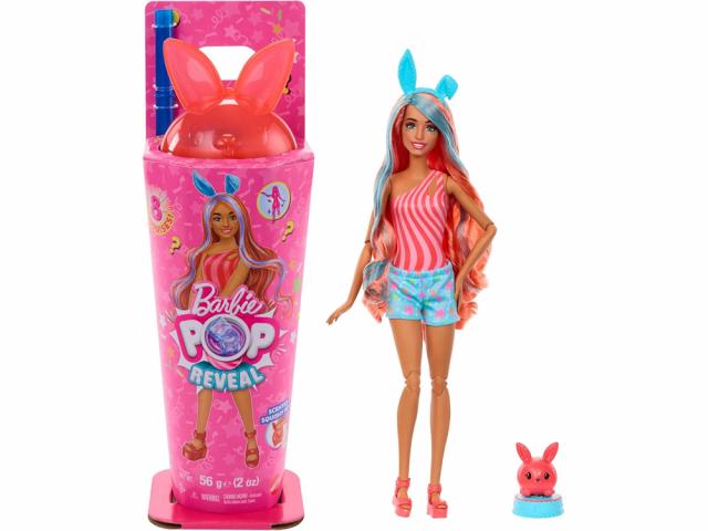 Barbie - Pop Reveal - Série Shakes - Poupée avec lapin rouge