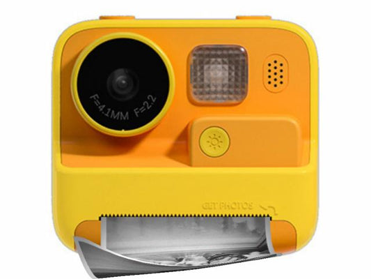 Appareil photo numérique enfant avec impression instantanée - Modèle PolaroKid - Jaune